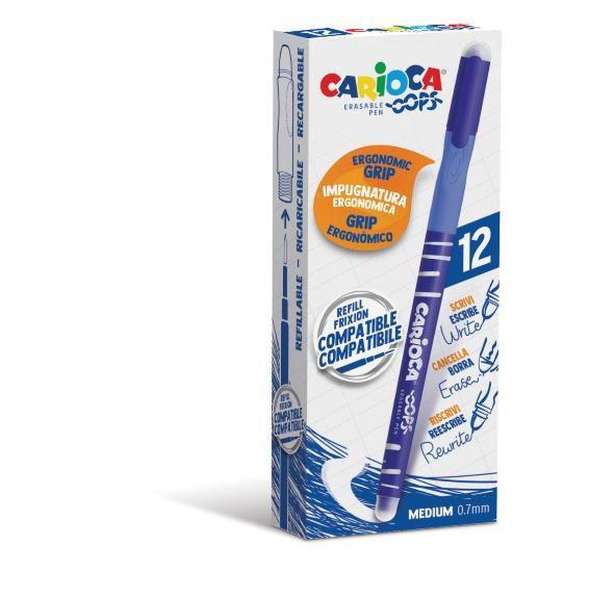 Carioca oops penna cancellabile blu 12pz