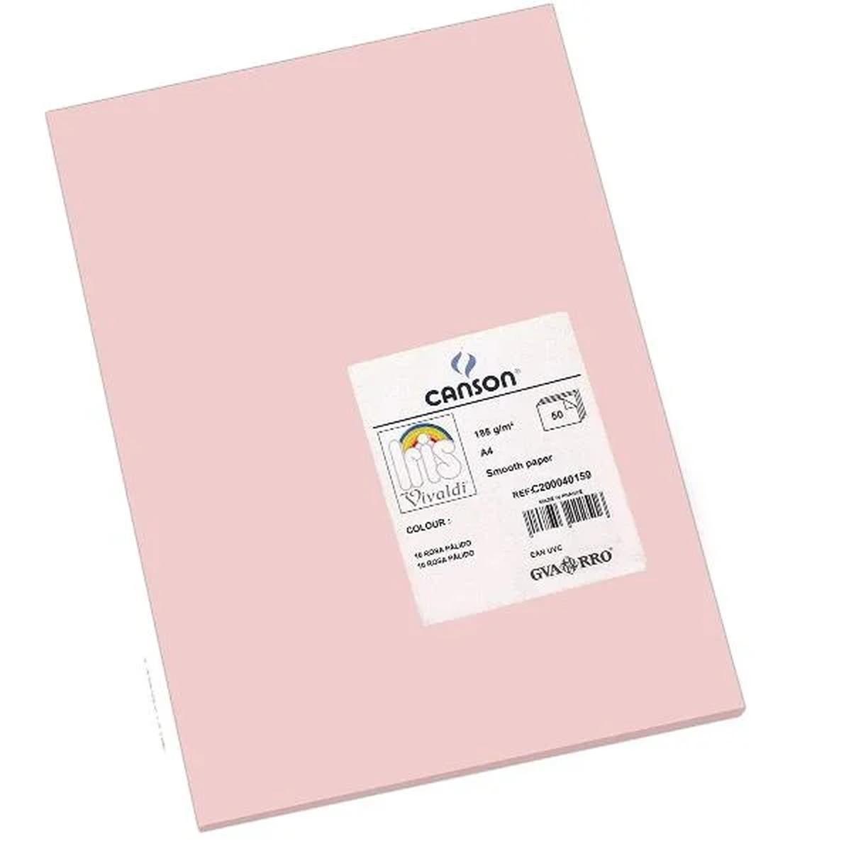 Foglio vivaldi a4 185 gr 50fg rosa fenicottero
