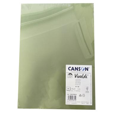 Fogli vivaldi a4 185 gr  50fg verde kaki