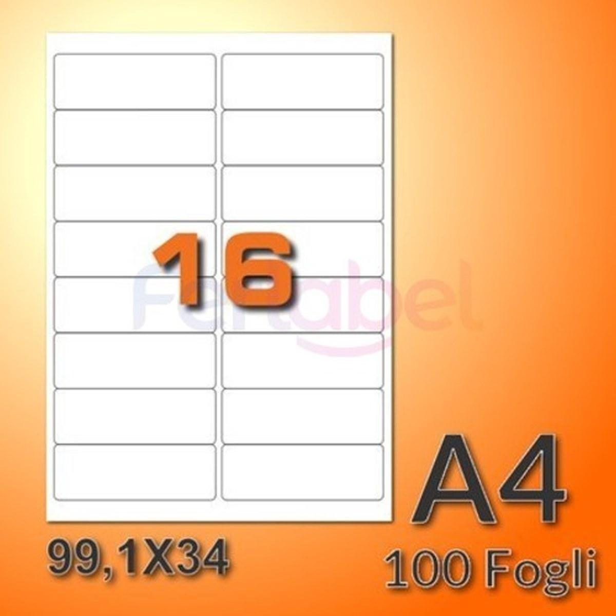 Cf.100 etichette ades. su a4 99,1x34