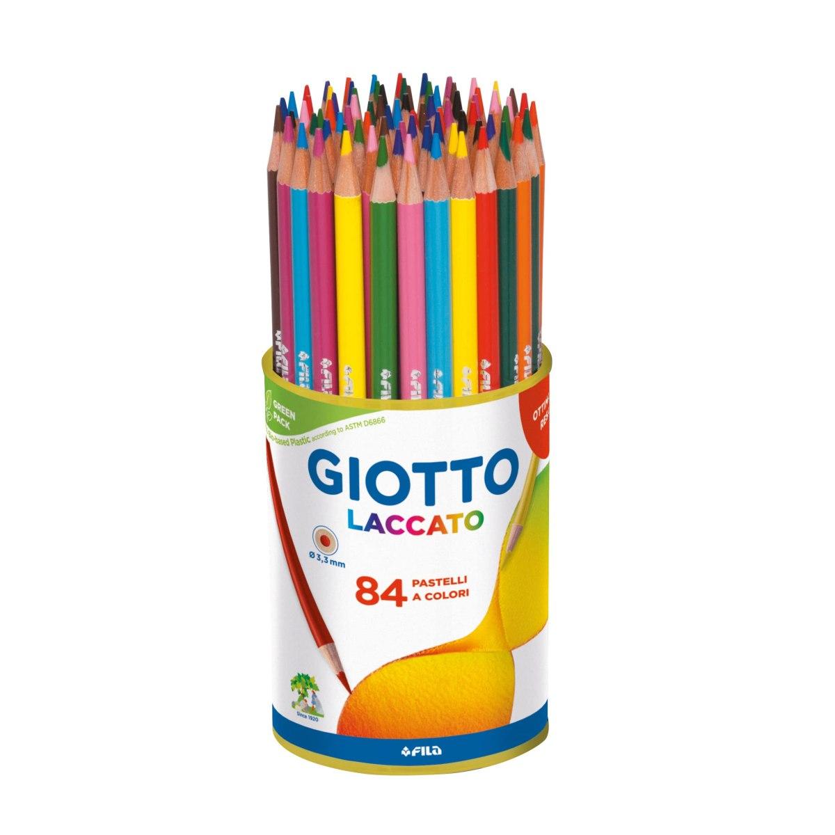 Barattolo 84 pastelli giotto laccato