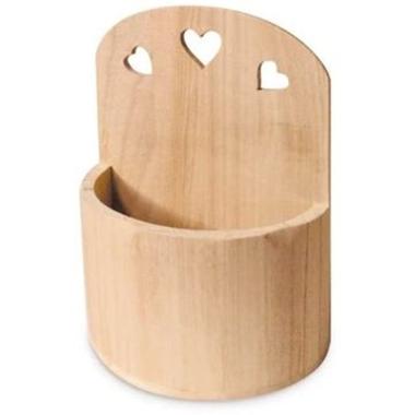 Vaso in legno da appendere 17x15x25