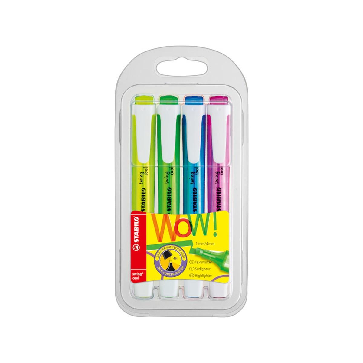 STABILO SWING COOL FLUO 4pz