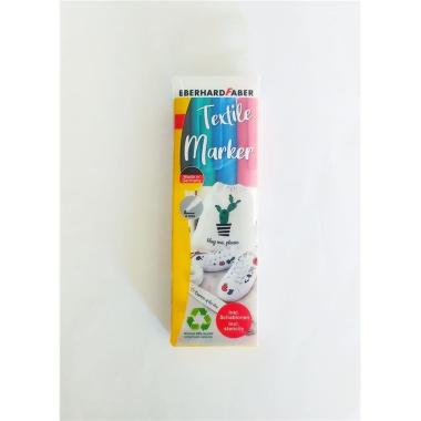 Pennarelli x tessuto blister 4 pz + stensil efa