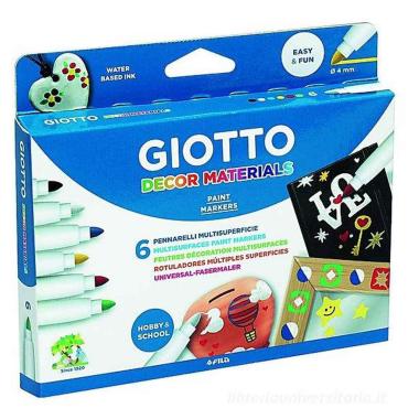 Giotto decor matirials astuccio 6 pennarelli