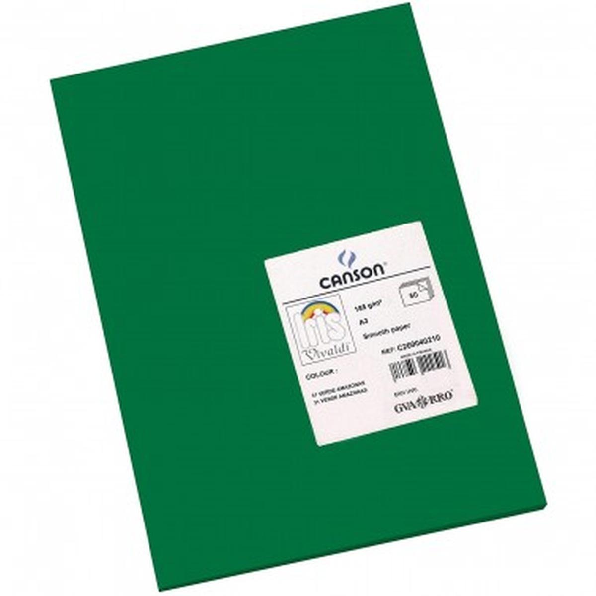 Foglio vivaldi a4 185g verde abete pz50