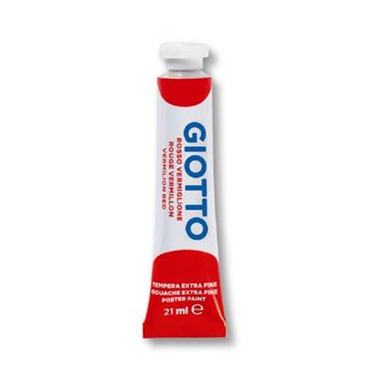Tempera tubetto 21ml cf.6pz.rosso vermiglione