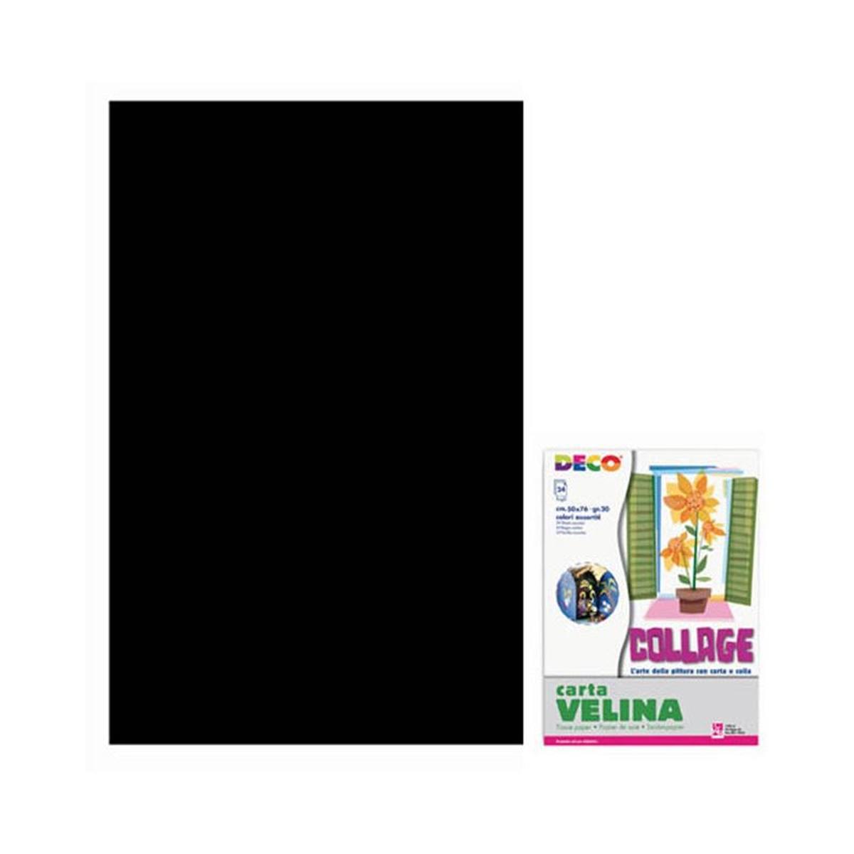 Carta velina 50x76 24pz nera