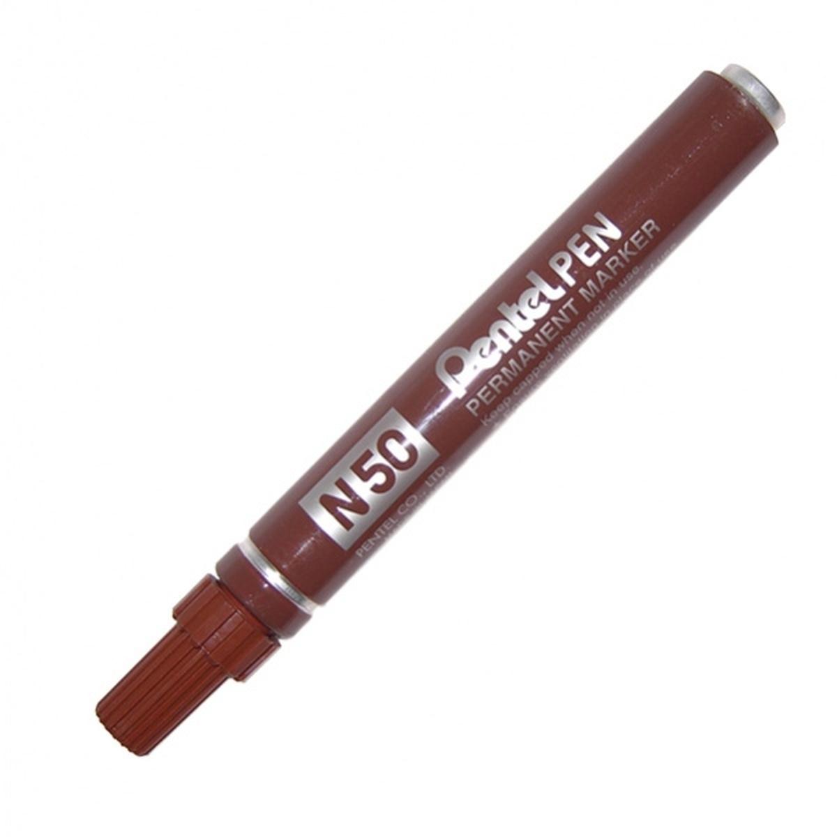 Marcatore pentel pen n50 marrone pz.12