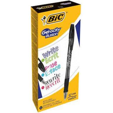 Penna gelocity illusion cancellina 12 pz nero