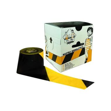 Nastro segnaletico giallo/nero 200mt