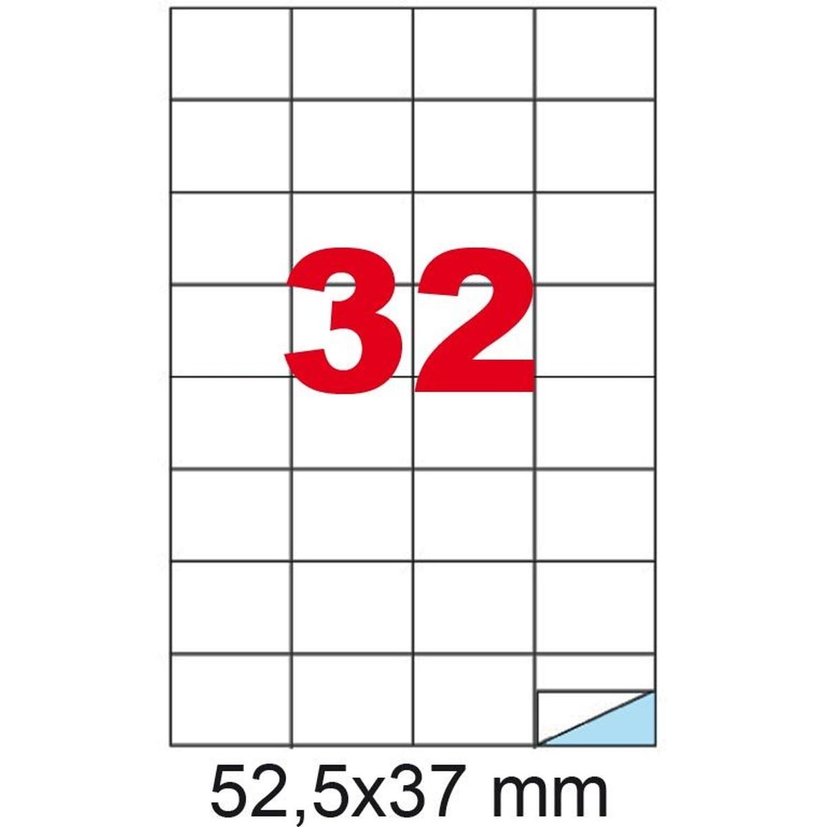 Cf.100  etichette ades. form. a4 52.5x37