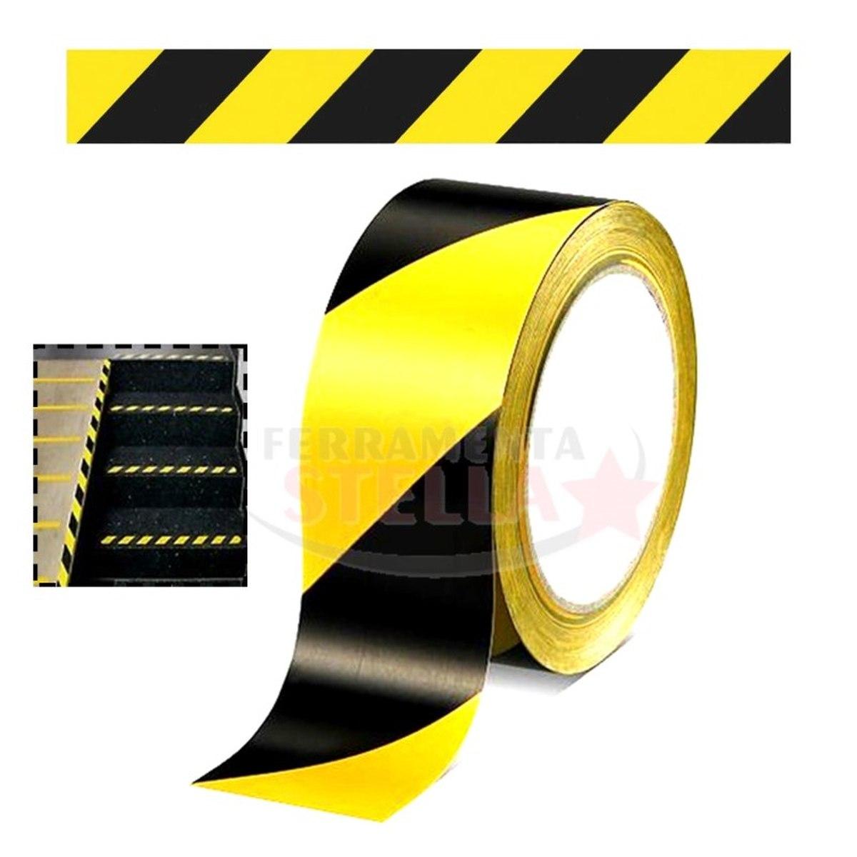 Nastro adesivo 50x33 mt. segnal. pvc giallo/nero