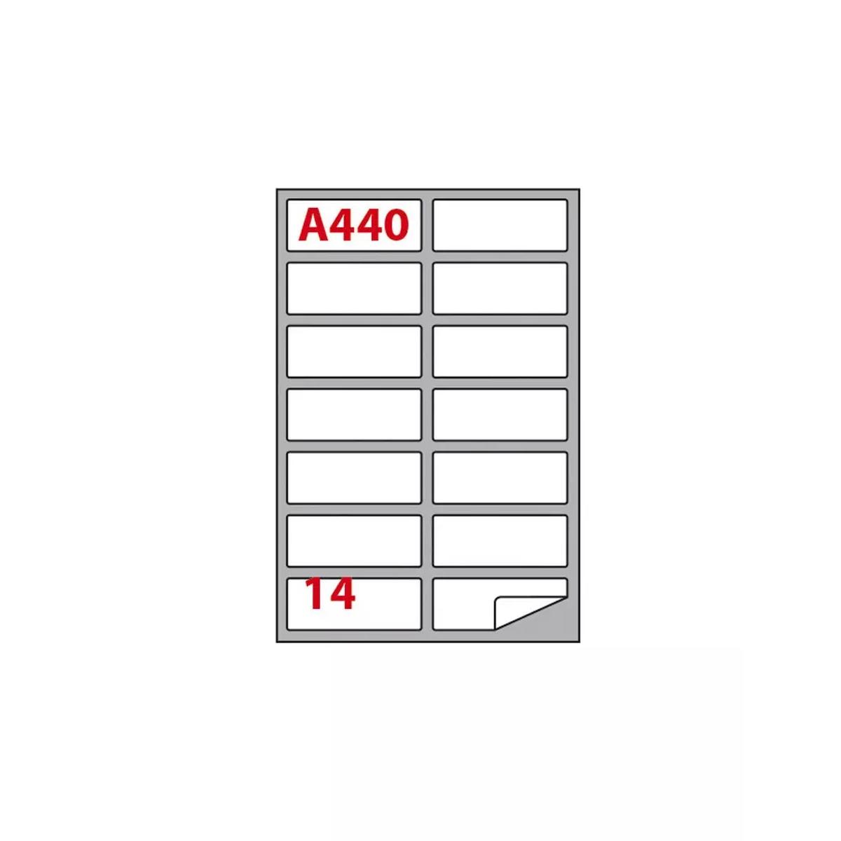 Cf.100 etichette ades. su a4 99.1x38.1