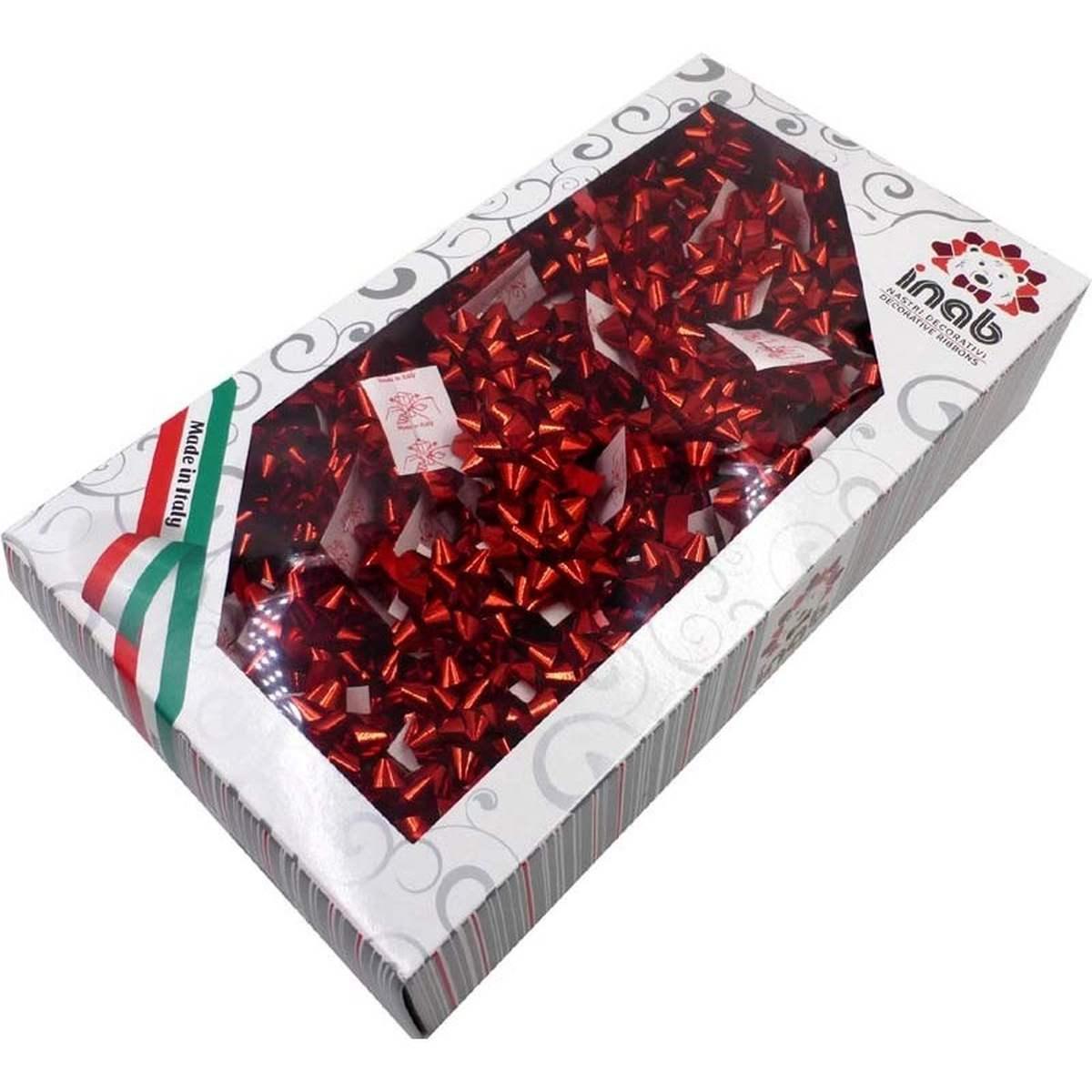 Coccarde lux met.mm10 100pz. rosso