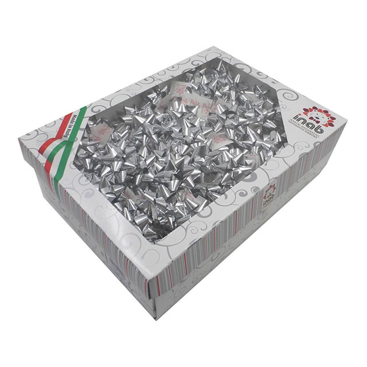 Coccarde mini lux met.mm7 100pz. argento