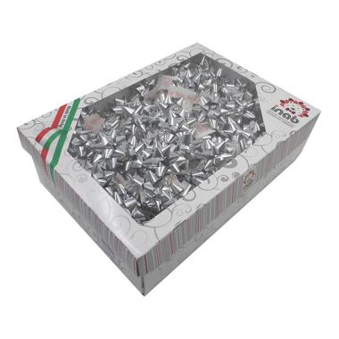 Coccarde mini lux met.mm7 100pz. argento