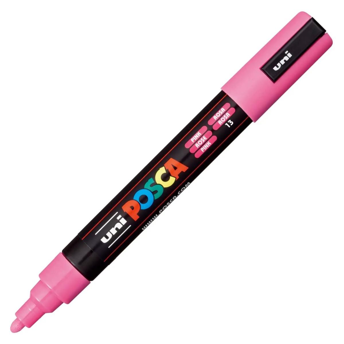 Uni posca punta media rosa