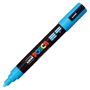 Uni posca punta media azzurro