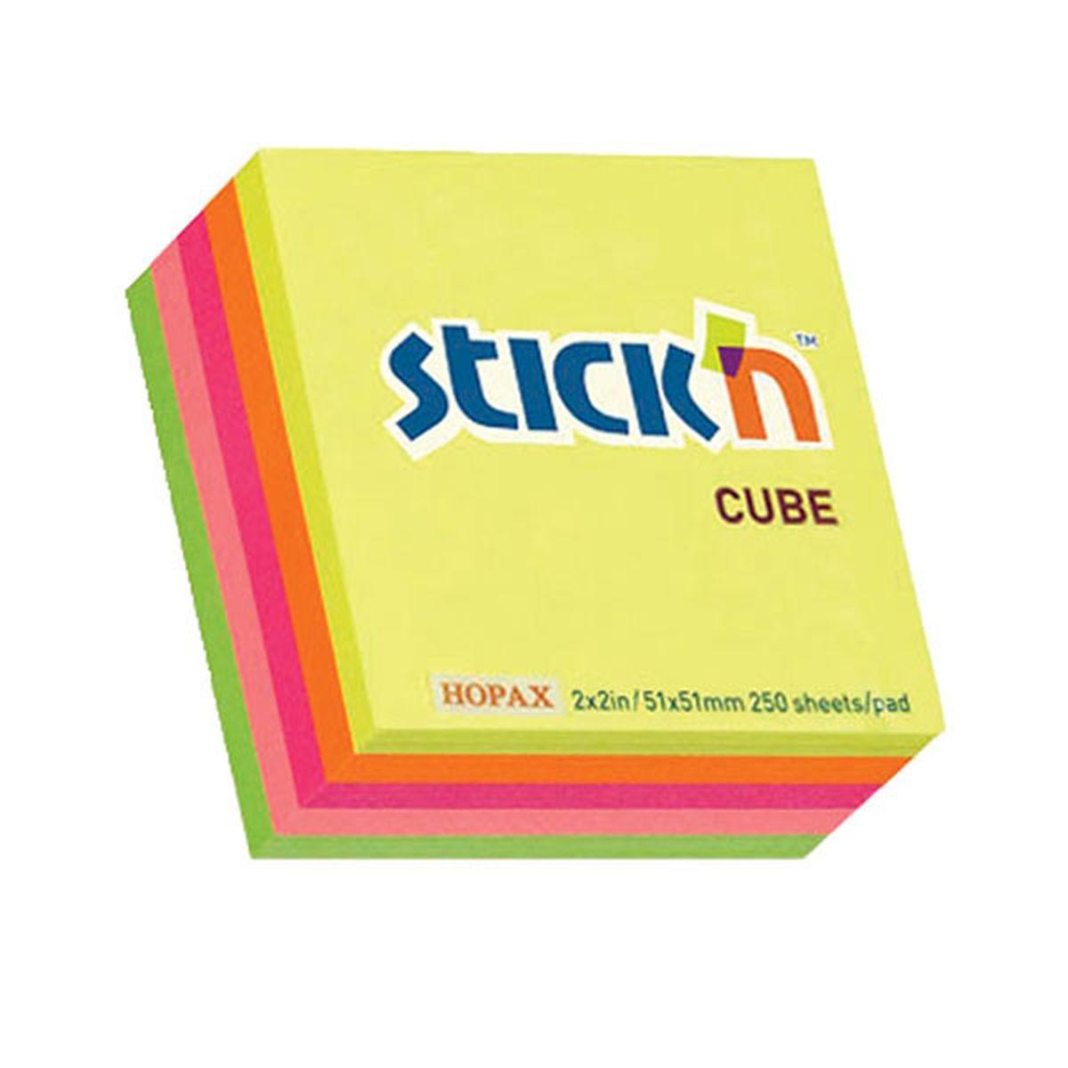 Cubo adesivo 250fg.51x51 neon