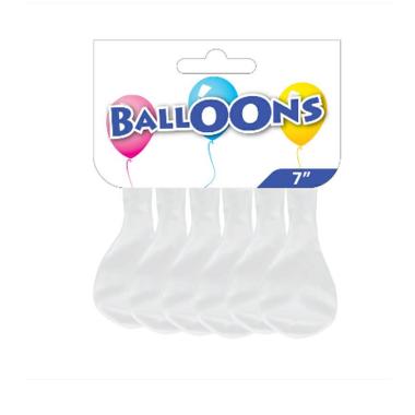 Busta 20 palloncini monocolore d70 bianco