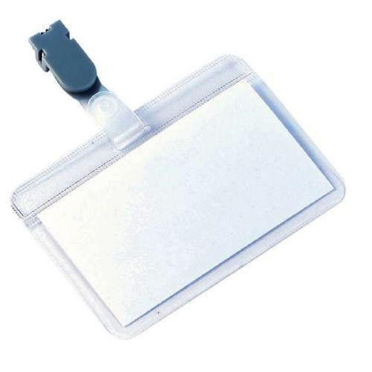 Portabadge 91x64 con clip pvc flex cf 50pz