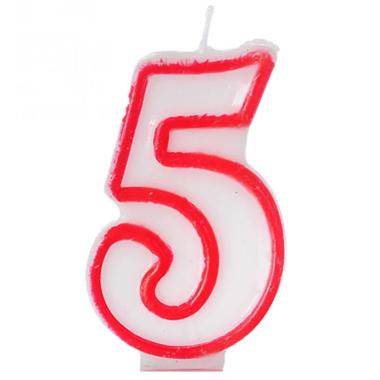 Candela rossa num 5