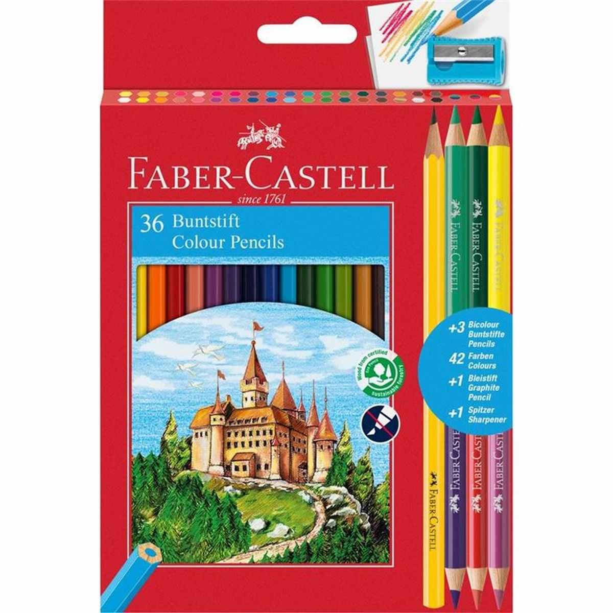 Pastelli colorati eco 36 col+3 bicolor +