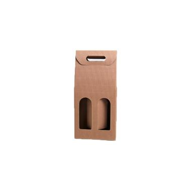 Porta bottiglia 2pz avana onda