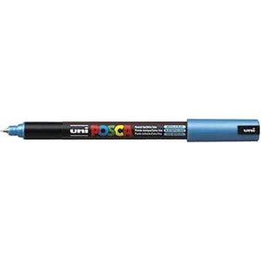 Uni posca pen  blu metal