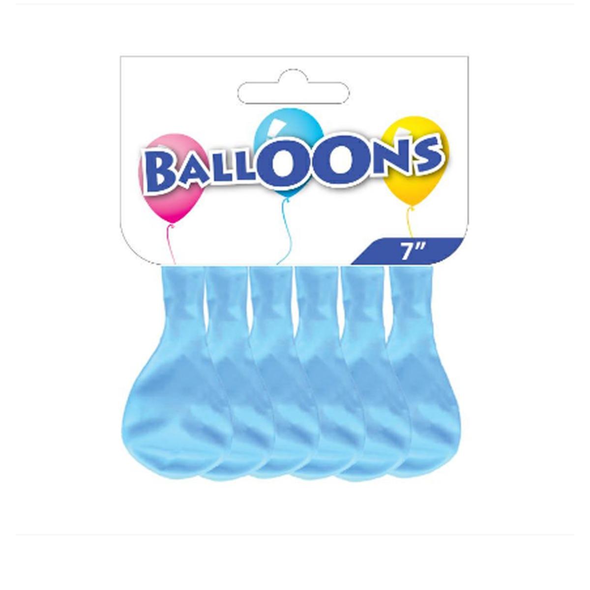 Busta 20 palloncini monocolore d70 celeste