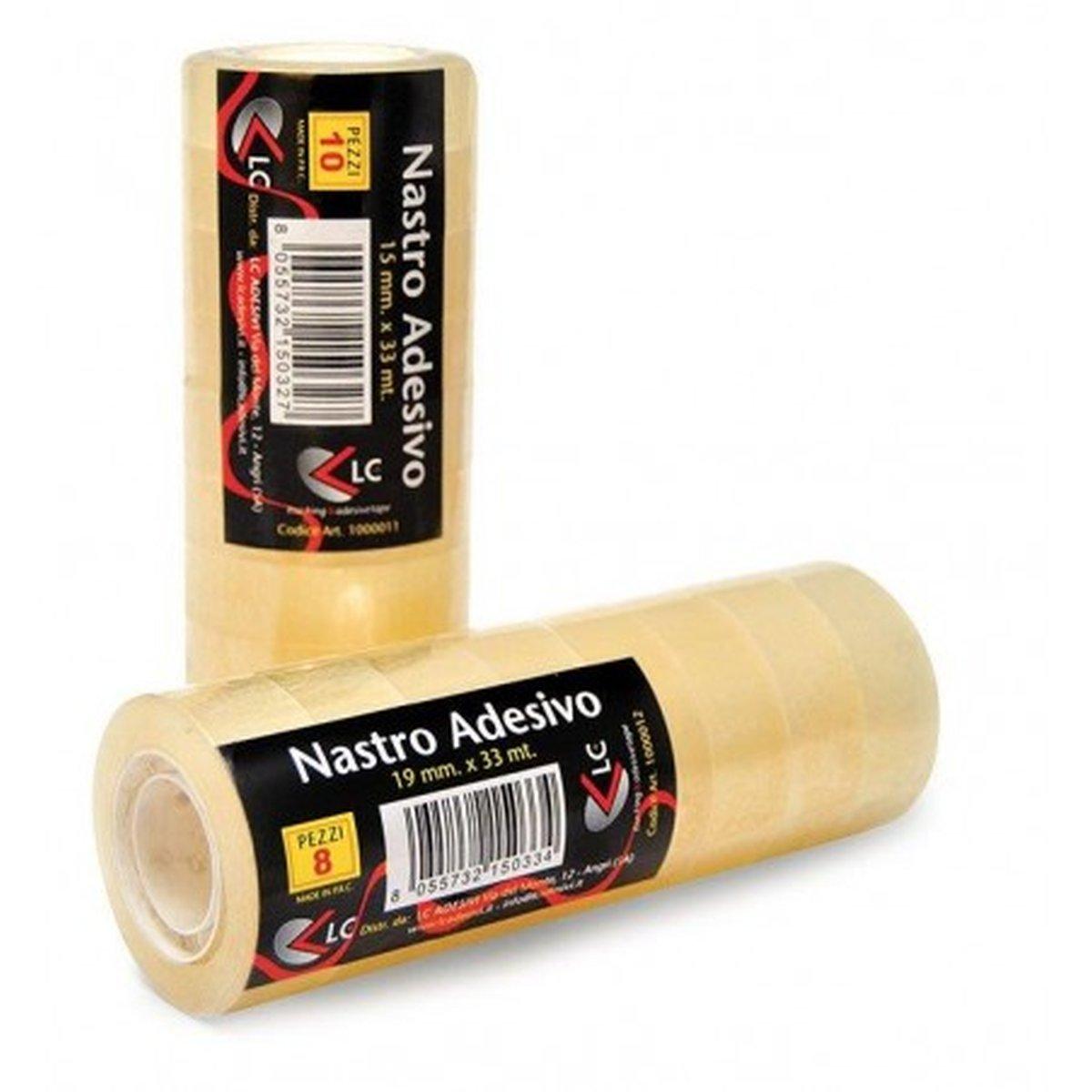 Nastro adesivo trasp. 19x33 pz.8