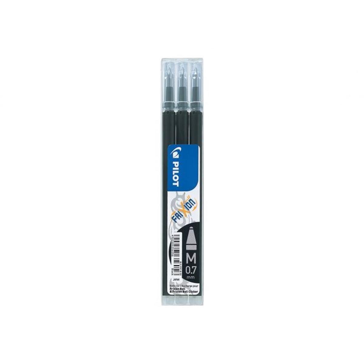 Set 3 refill frixion 0.7 nero
