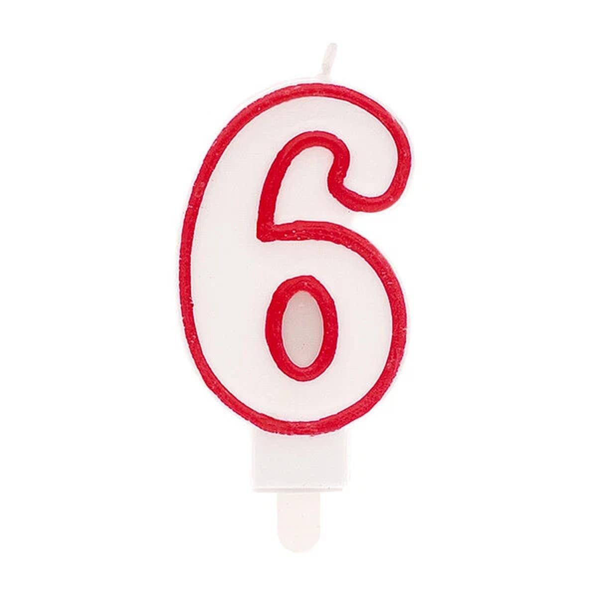 Candela rossa num 6