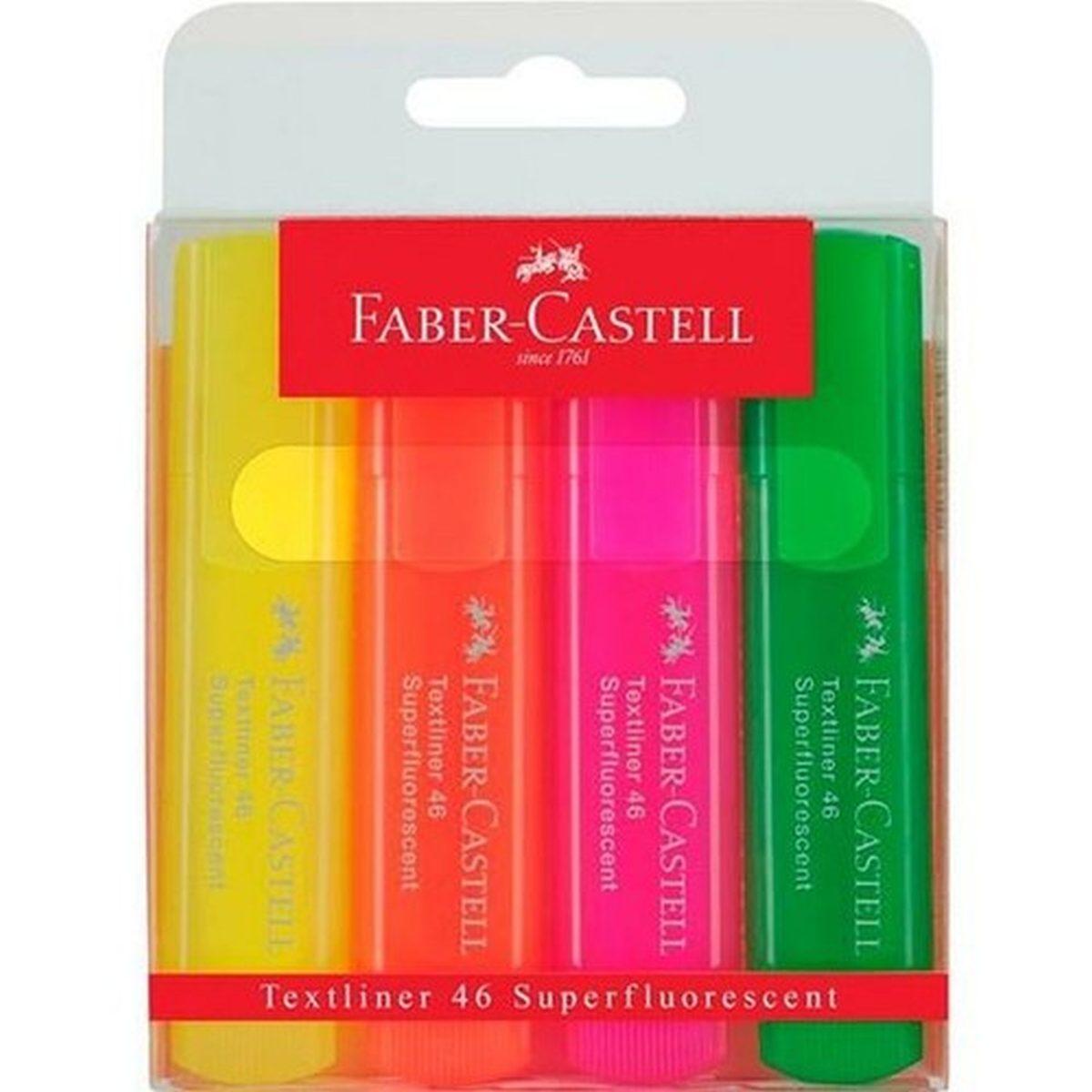 Evidenziatore textliner 4pz fluo