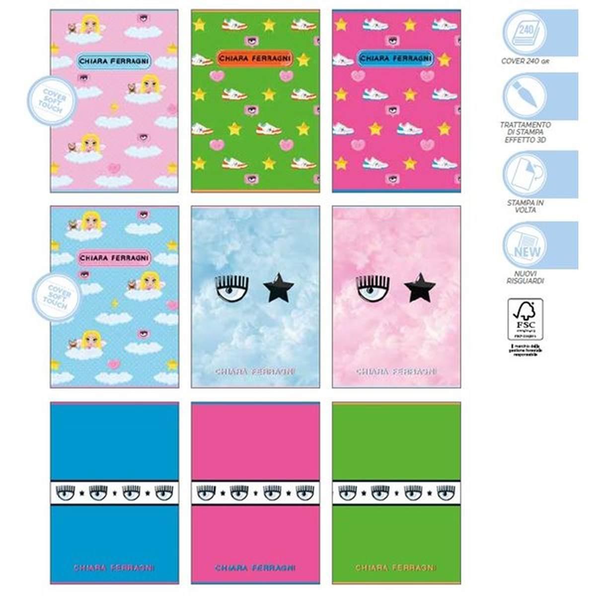 Quaderno chiara ferragni 42 ff/sh 5m