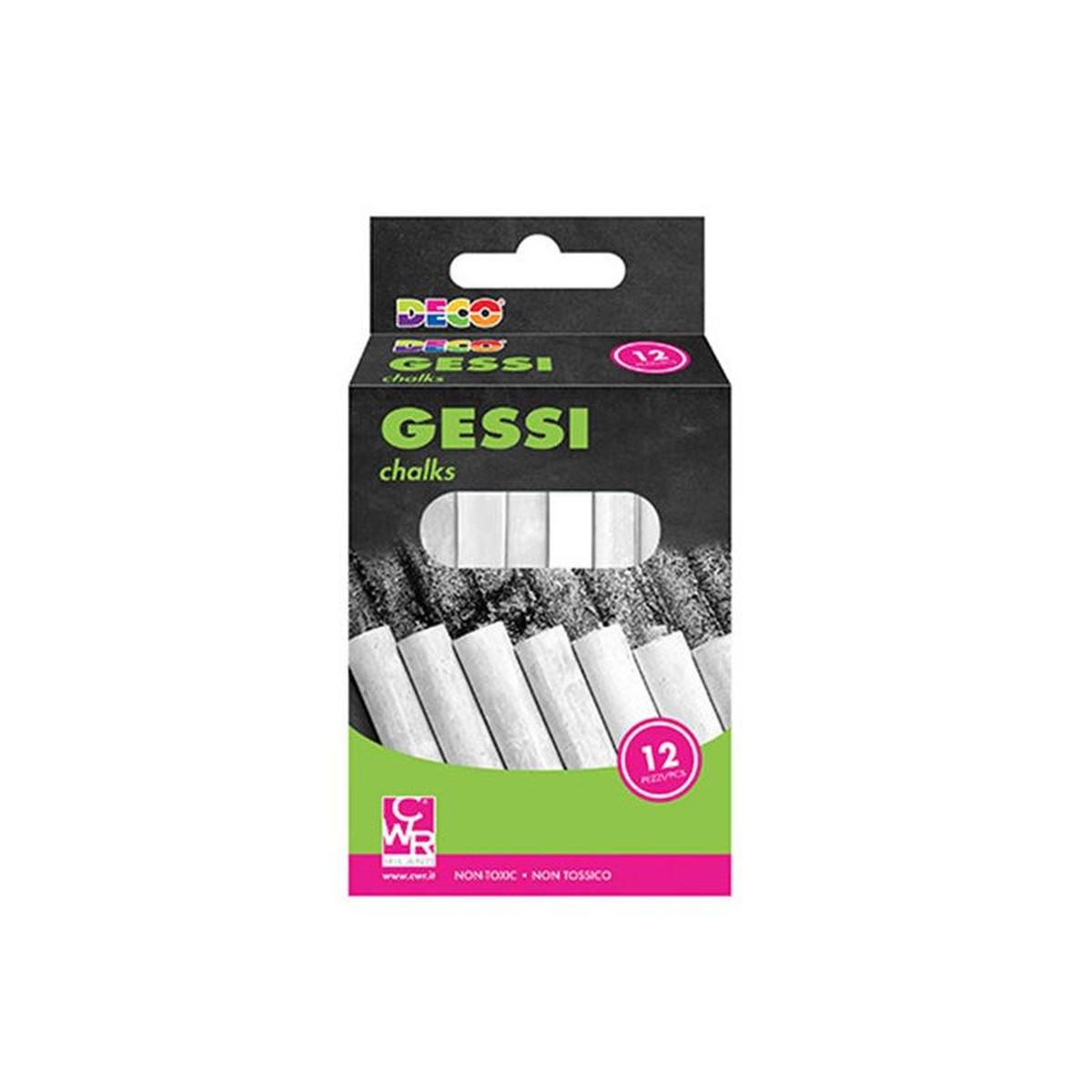 Scatola 12 pz  gessi bianchi