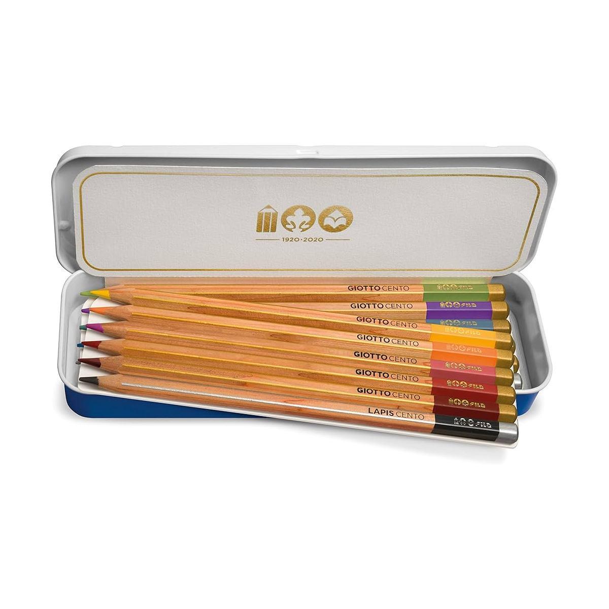 Giotto cento 12 pastelli in astuccio metallo