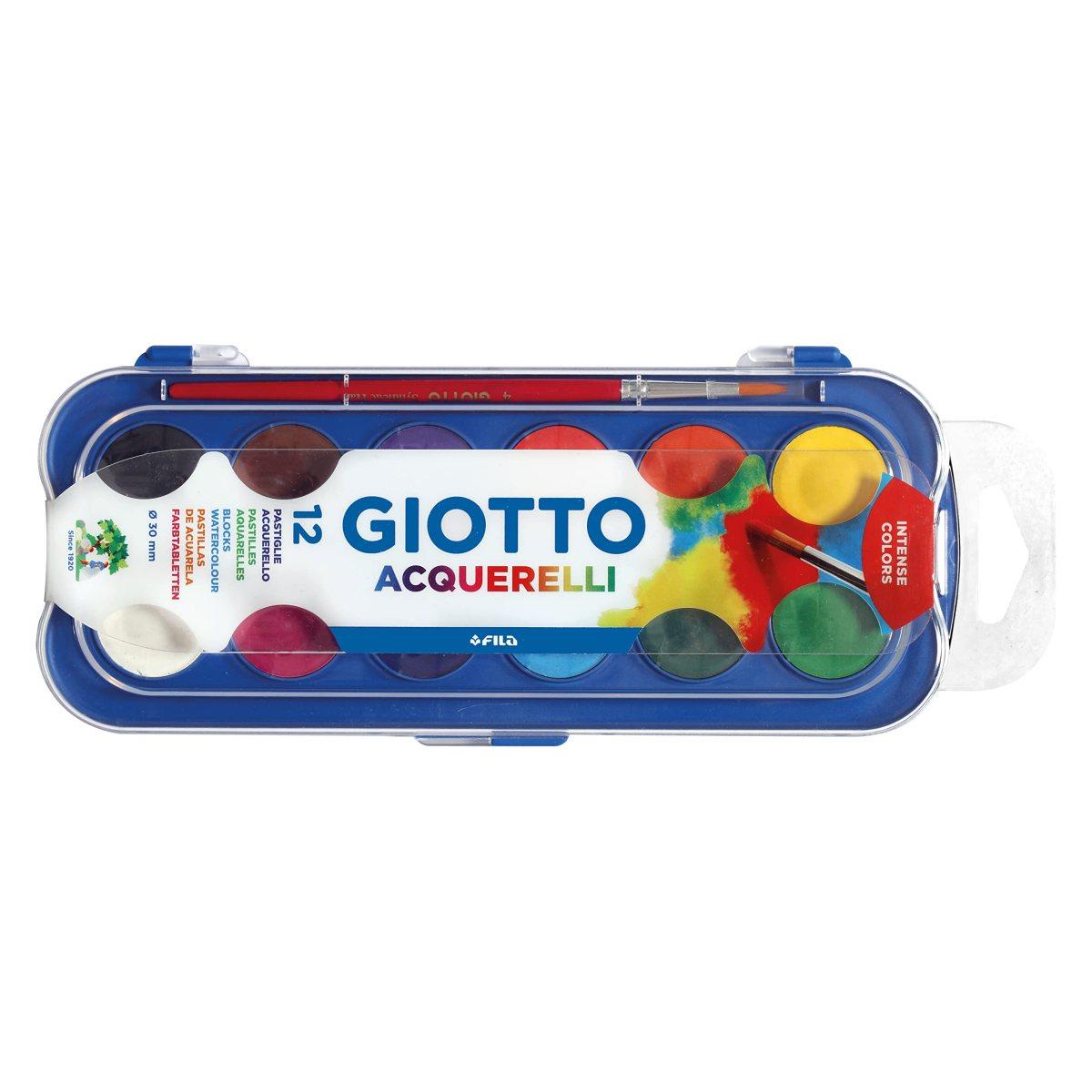 Giotto acquerelli d.30 12 colori
