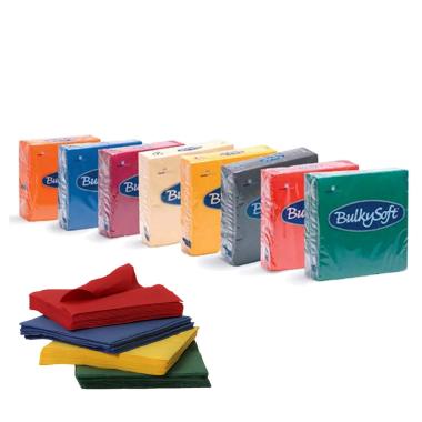 Tovaglioli colorati tenui 33x33 2 veli cf 50pz