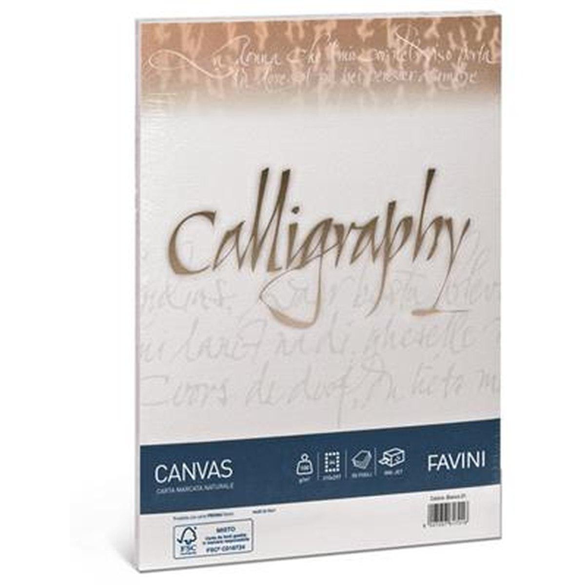 Calligraphy canvas 21x29 50ff100 bianco 01 f50