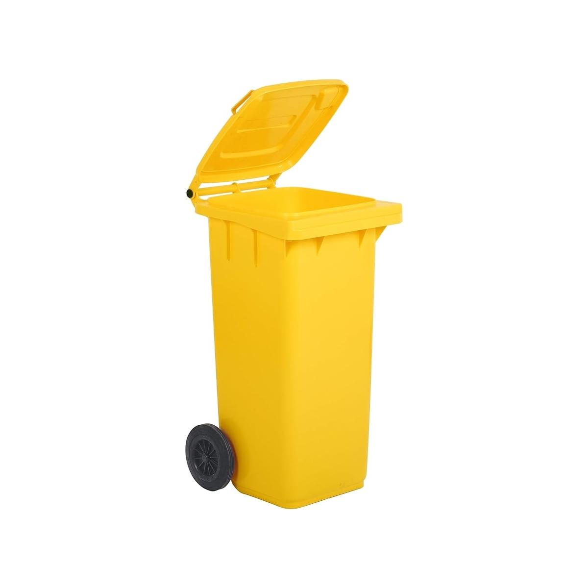 Pattumiera 100lt nero/giallo