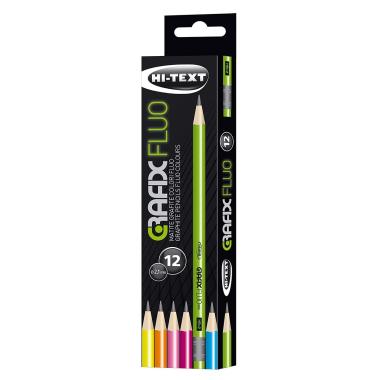 Matita grafix fluo hb=2  sc. 12 pz col ass.