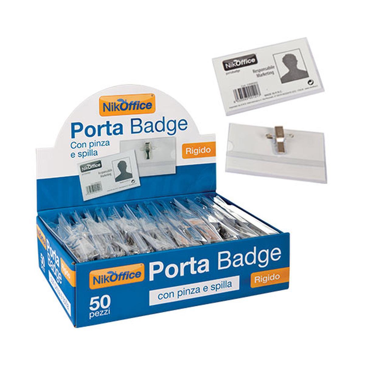 Portabadge rigido con spilla cf50