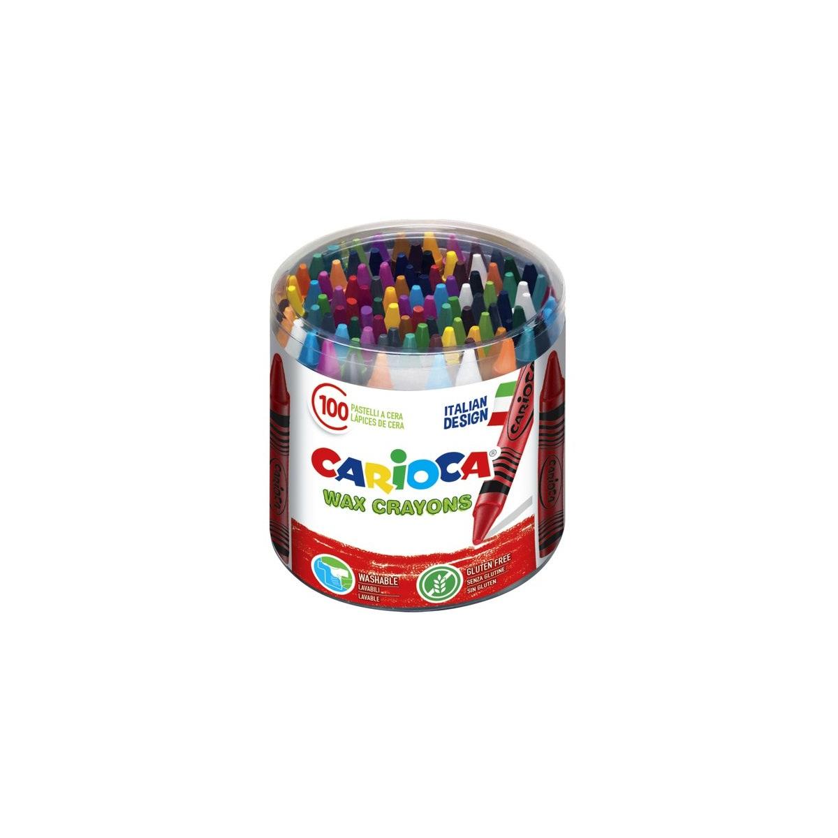 Carioca pastelli a cera maxi barattolo da 100pz
