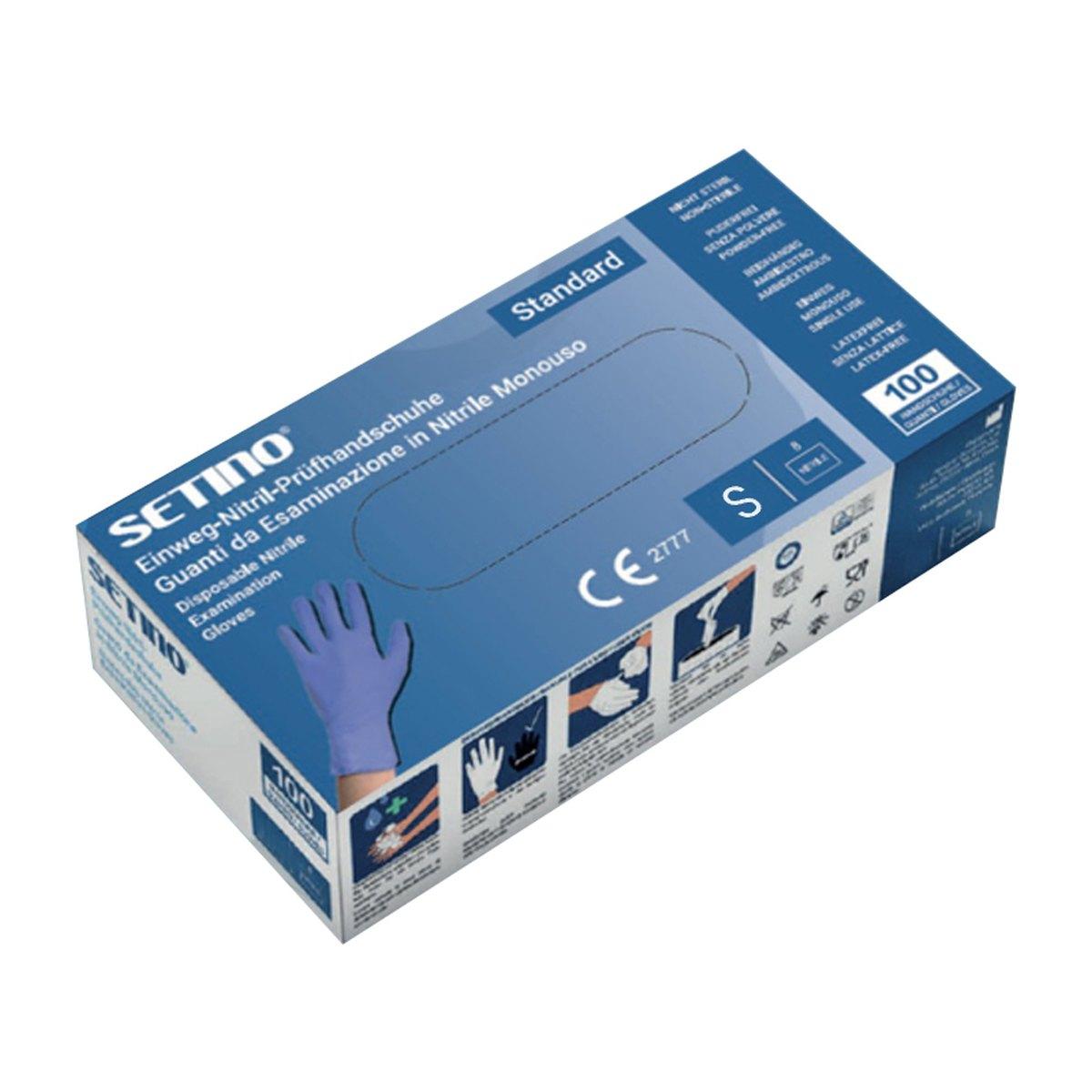 Guanti monouso setino nitrile blue 3,5gr tg.l