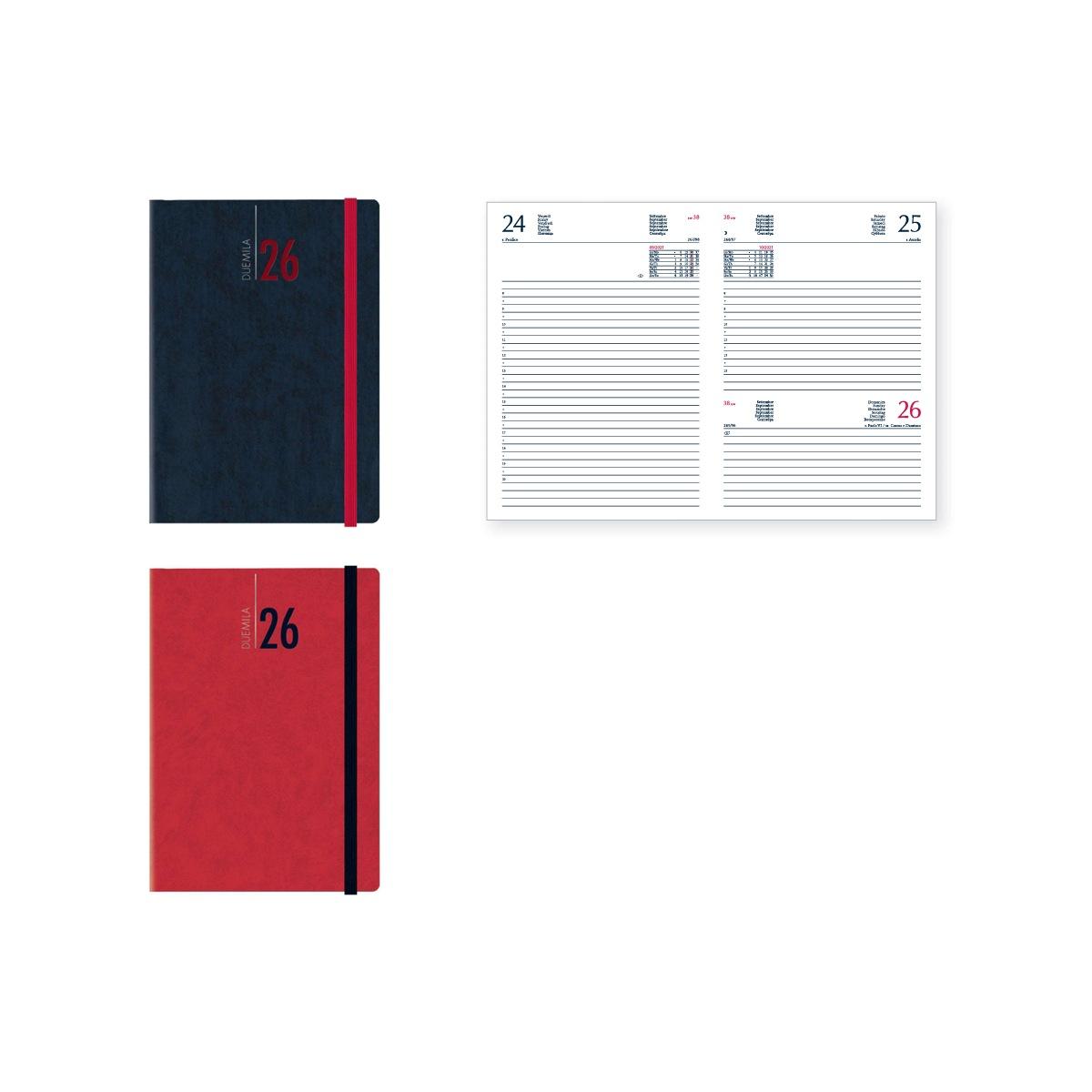 AGENDA GIORNALIERA 15x21 C/ELASTICO SAB. E DOM. ABBINATI
