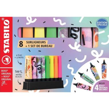 Stabilo boss fluo deskset 8pz juschee
