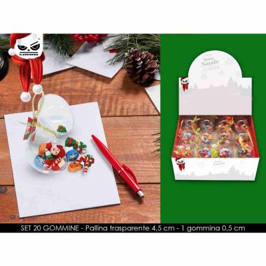Set 20 gommine in decorazione pallina