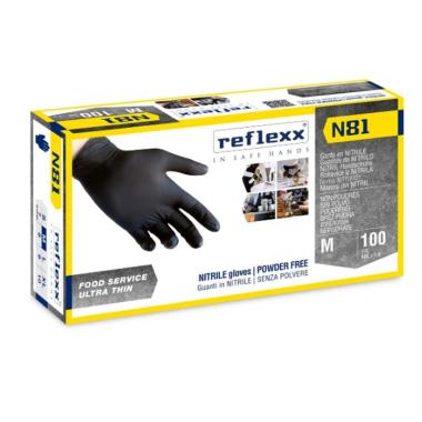 Guanti monouso nitrile nero tg.m